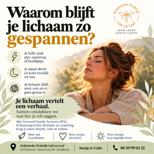 540x540Ontwerp zonder titel(40) spanning in je lichaam, zenuwstelsel, slecht slapen, IFS, holistische therapie, coaching zuidlaren